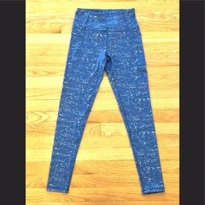 Forever 21 workout leggings with purple and silver, has side pockets XS